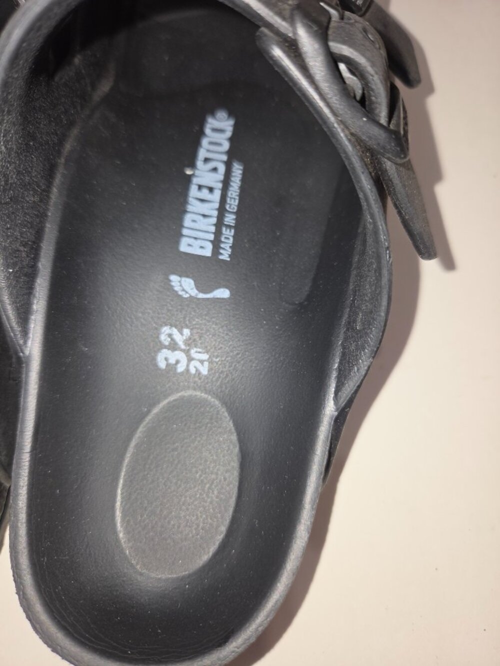 Birkenstock Youth Sandals Size 32/205 Black Made In German - Picture 3 of 7